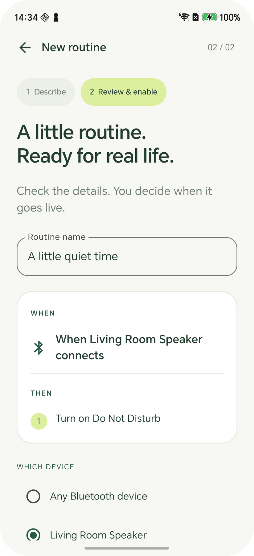 Rulomi review and enable screen