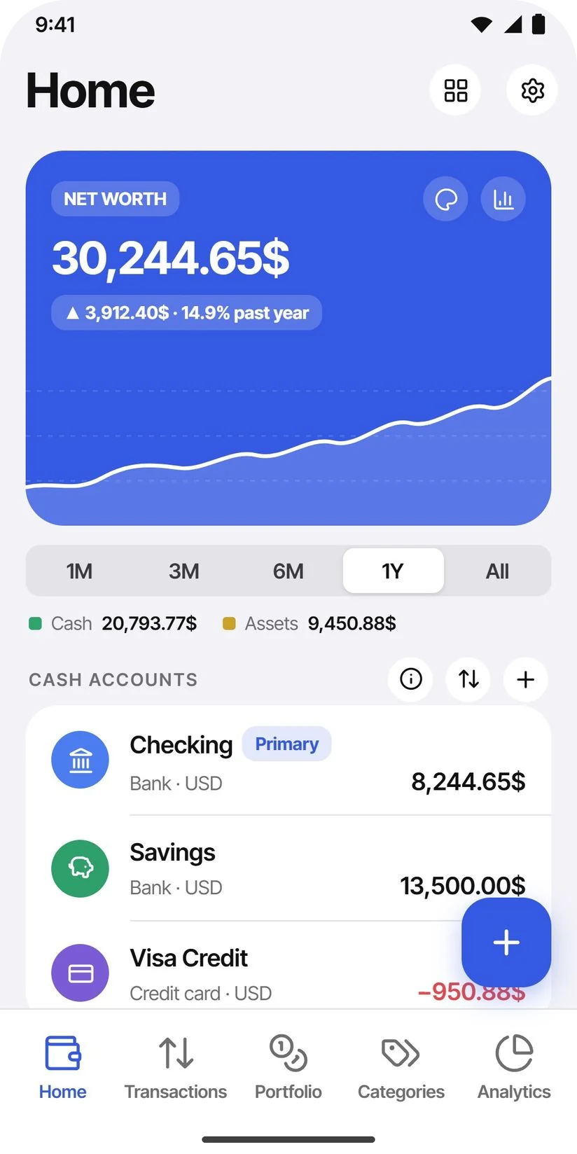 TidyWallet — Home