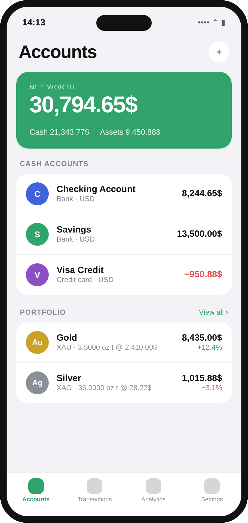 TrackedWallet — Accounts — home